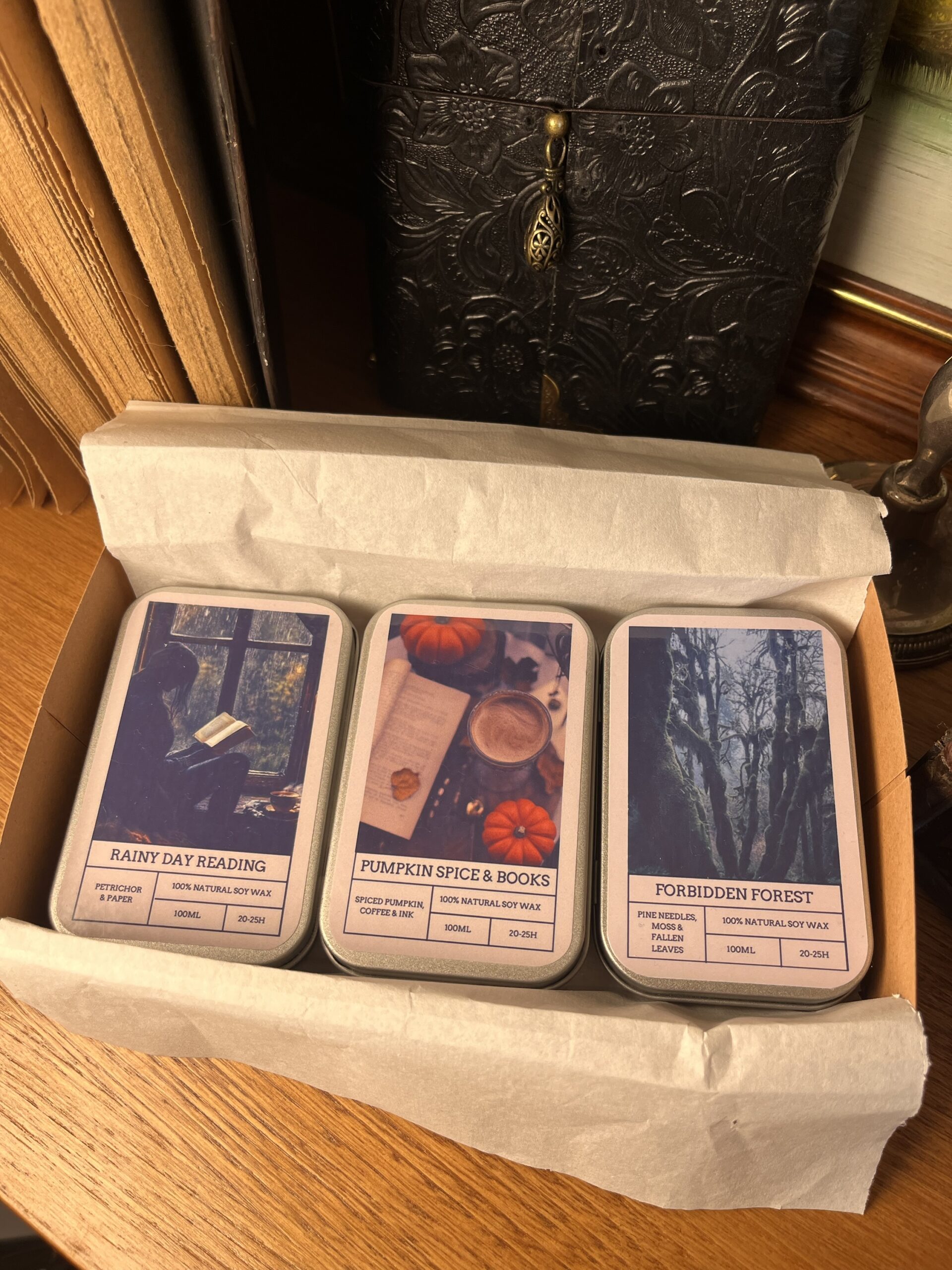Set de Velas de Otoño • Pack de 3 velas aromáticas otoñales